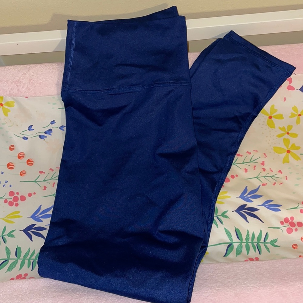 Francescas bright blue yoga pants